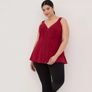 Torrid peplum zip up size 2